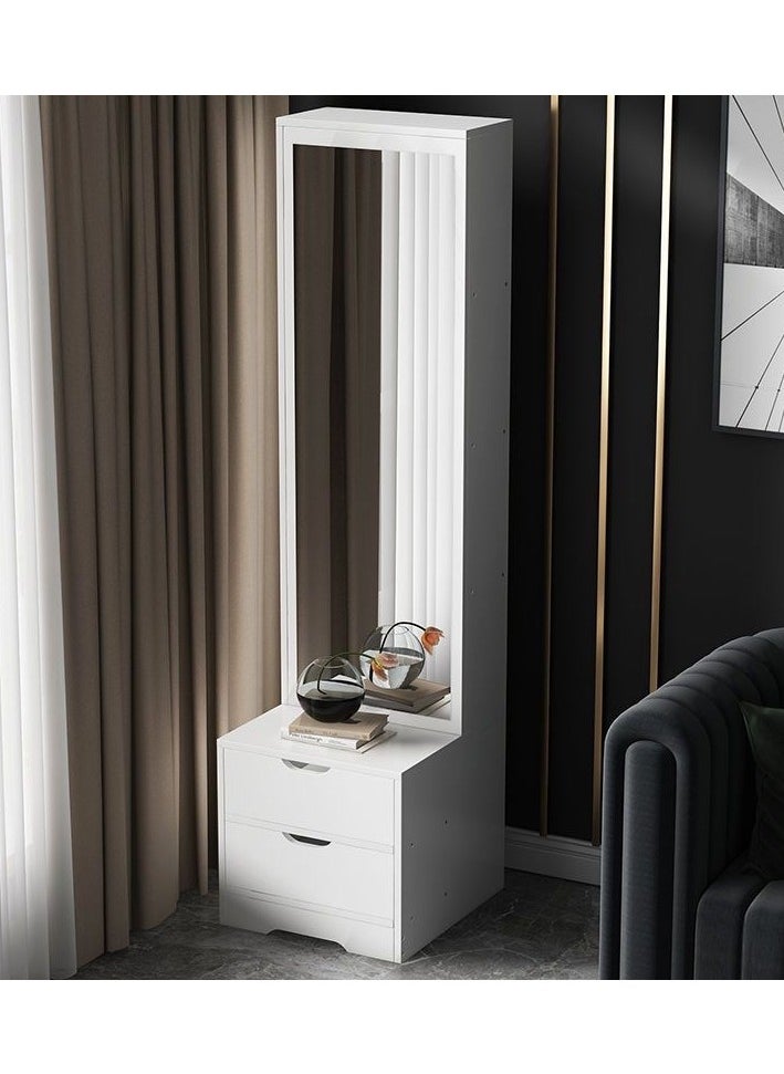 C&C Home - Multifunctional Dressing Mirror with 2 Drawers Storage Dressing Table 40 x 40 x 162 cm - Image 1