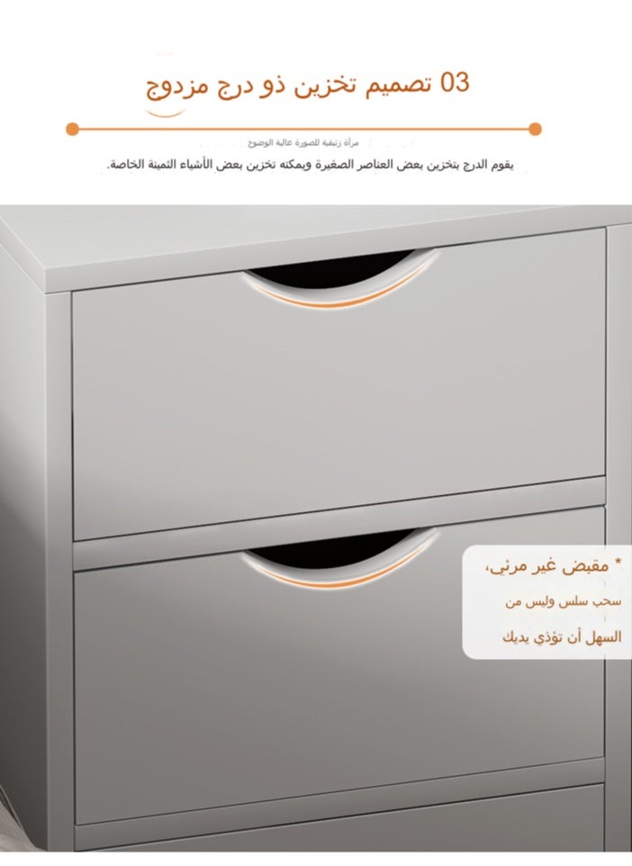 C&C Home - Multifunctional Dressing Mirror with 2 Drawers Storage Dressing Table 40 x 40 x 162 cm - Image 1