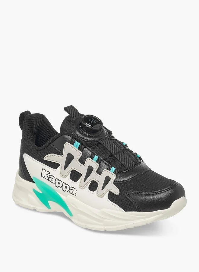 Kappa Boys Logo Print Rotating Buckle Sports Shoes