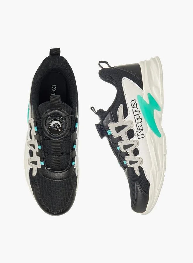 Kappa Boys Logo Print Rotating Buckle Sports Shoes