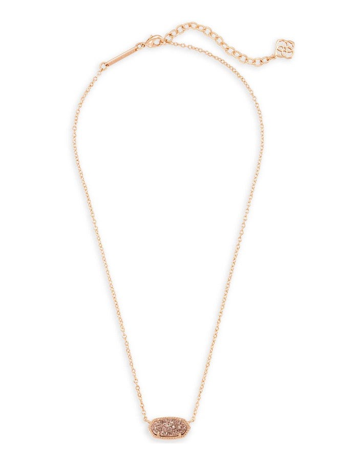 Kendra Scott Kendra Scott Elisa Pendant Necklace for Women, Fashion Jewelry, 14k Rose Gold-Plated, Rose Gold Drusy  - Image 2