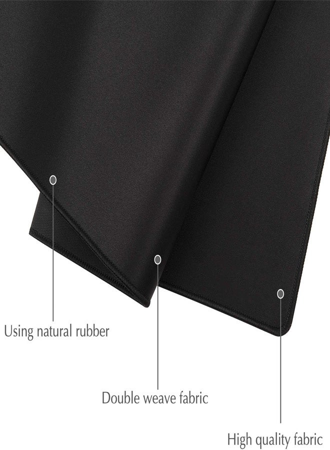 Gaming Mouse Pad Large XL (800 X 300 X 4 MM) Thick Extended Mouse Mat Non-Slip Spill-Resistant Desk Pad with Special-Textured Surface, Anti-Fray Stitched Edges for Keyboard, PC - Black - Image 4
