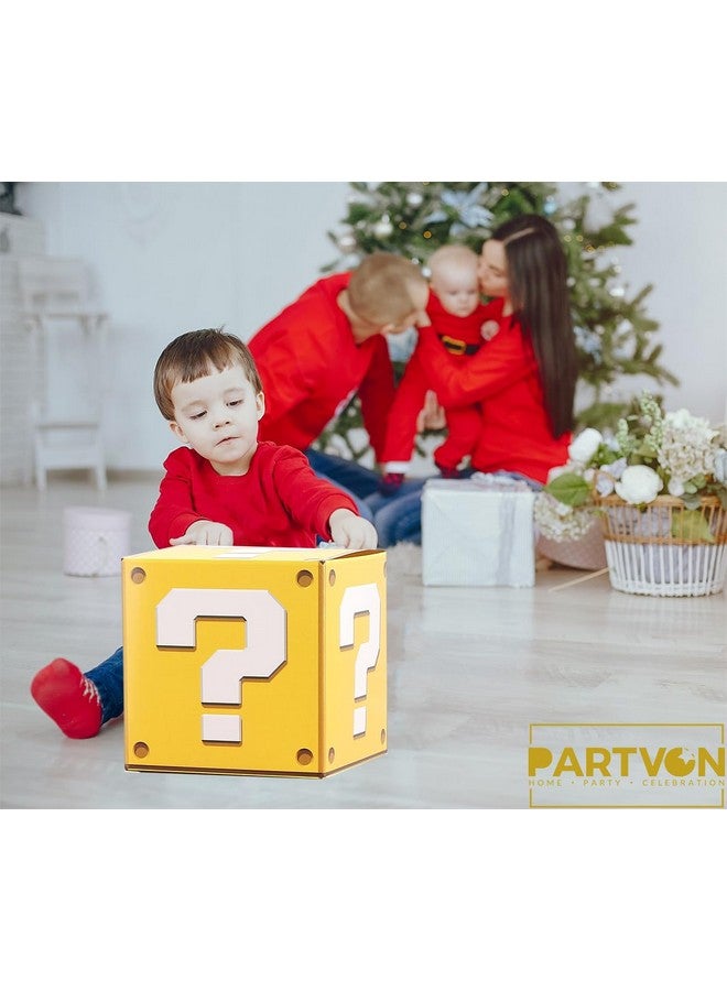 PARTVON PARTVON 6 Pack Giant 11.8x11.8 Inch Question Boxes for Video Game Birthday Party Supplies | Cardboard Party Favor Boxes for Kids Video Games, Baby Shower & Family Reunion Activities  - Image 4