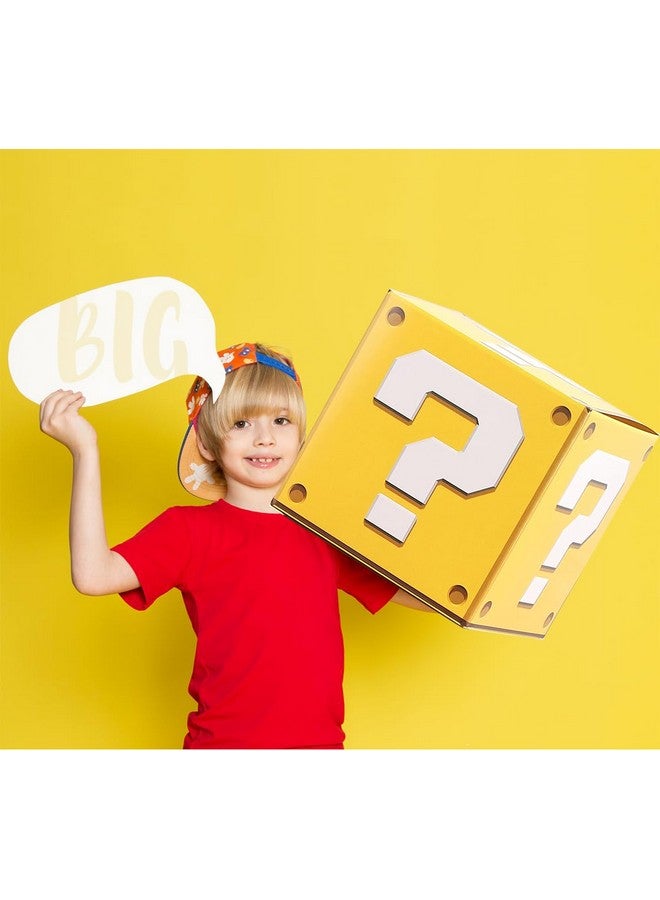 PARTVON PARTVON 6 Pack Giant 11.8x11.8 Inch Question Boxes for Video Game Birthday Party Supplies | Cardboard Party Favor Boxes for Kids Video Games, Baby Shower & Family Reunion Activities  - Image 1