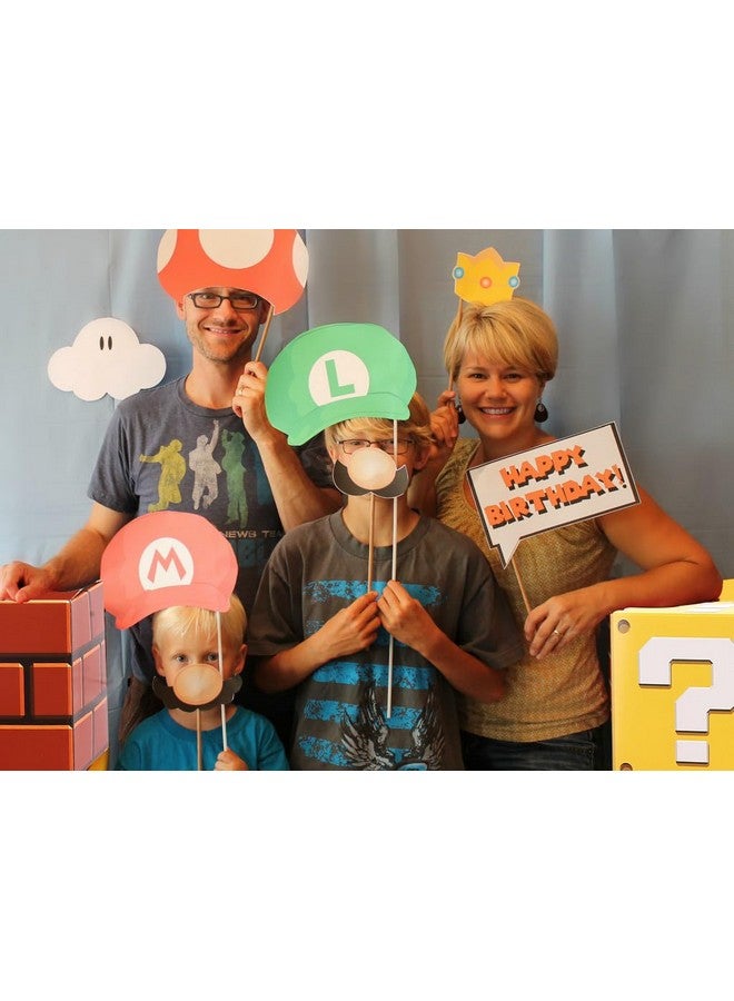 PARTVON PARTVON 6 Pack Giant 11.8x11.8 Inch Question Boxes for Video Game Birthday Party Supplies | Cardboard Party Favor Boxes for Kids Video Games, Baby Shower & Family Reunion Activities  - Image 5