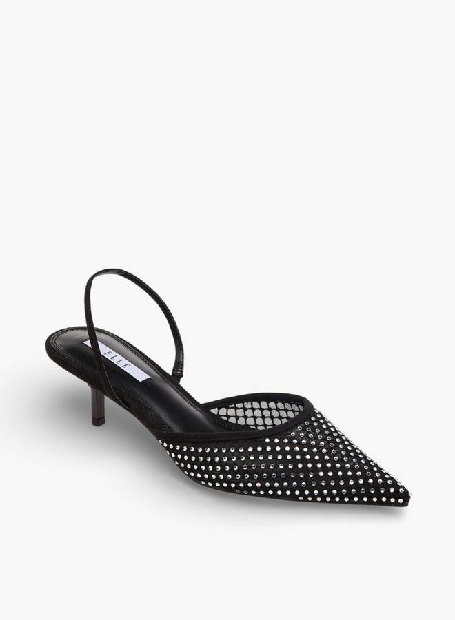 Elle Women Kitten Heel Slingback Shoes - Image 2