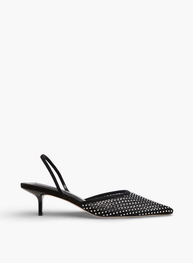 Elle Women Kitten Heel Slingback Shoes - Image 1