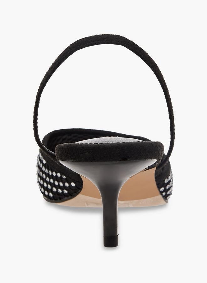 Elle Women Kitten Heel Slingback Shoes - Image 5