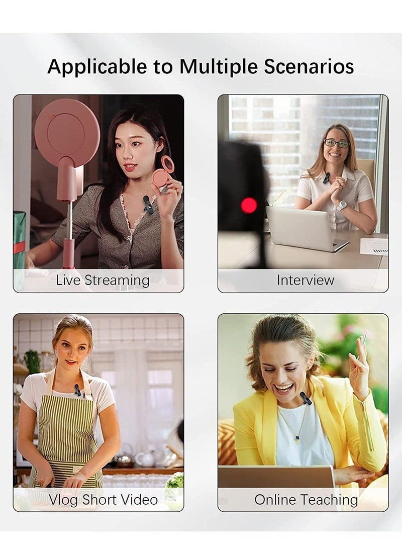 Wireless Lavalier Microphone for iPhone iPad, Plug and Play Mini Mic for YouTube TikTok Live Streaming Gaming K Song Recording Auto Noise Reduction (Lightning 2) - Image 5