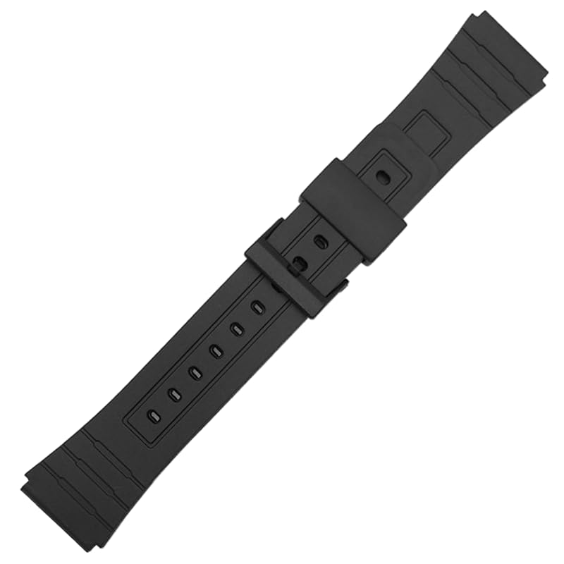 DBLACK ''CDS1'' 18mm Watch Strap // Compatible With ''CASIO'' F-91W, F-91WG, F-91WM, F-94WA, F-93W, F-105W, F-106W, F-28W & Other Models (Black) - Image 5