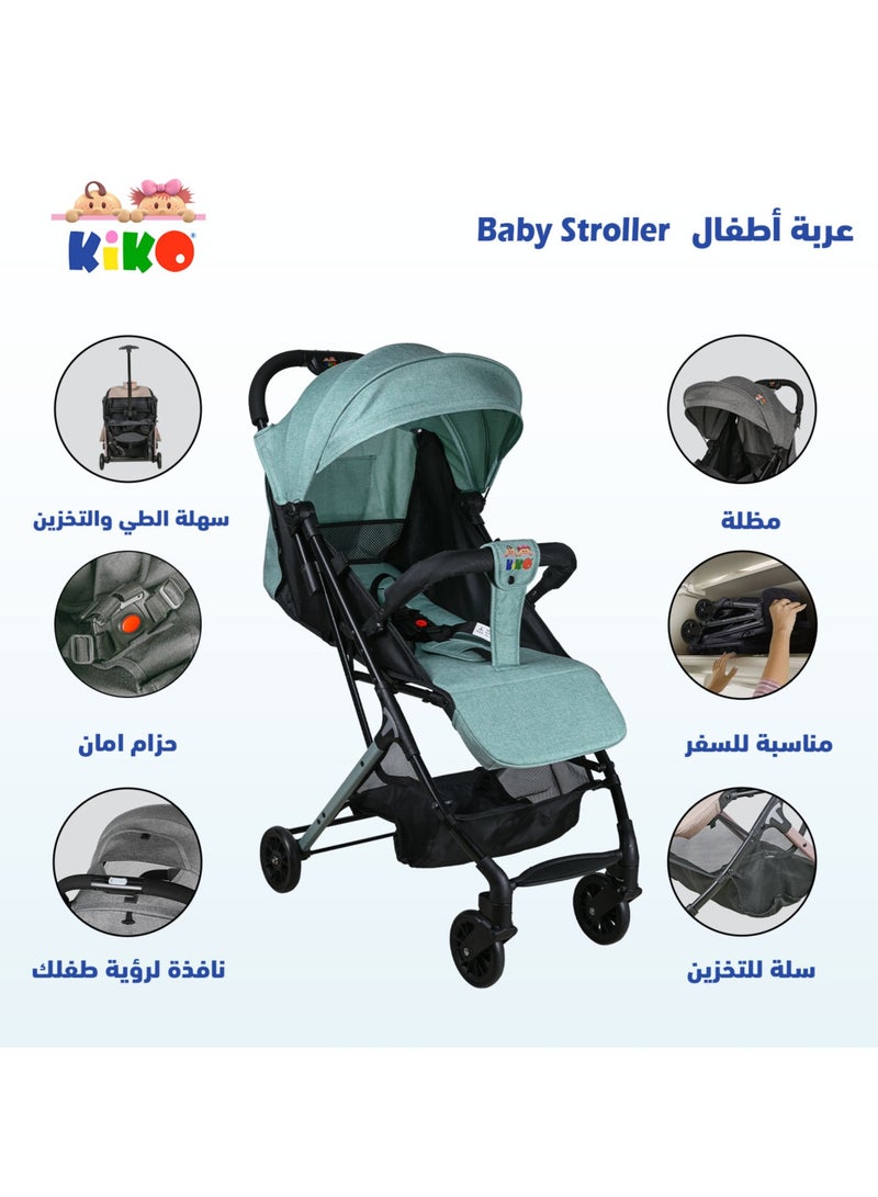 Kiko Travel Light Stroller 4 Wheels, 0 Months +, Pistachio - Image 2