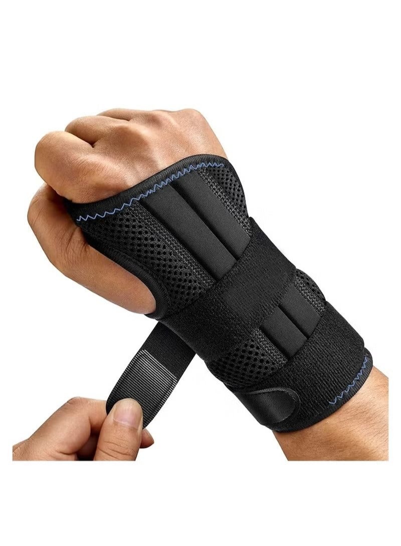 Wrist Brace for Carpal Tunnel, Adjustable Hand Brace for Relief Night Support, Wrist Support Splint for Right Left Hands for Relieve Tendonitis, Arthritis, Sprains (2pcs, M) - Image 1
