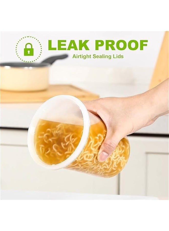 بيوينتي بريميفي 24 قطعة من حاويات الطعام ديلي مع اغطية - اكواب تخزين بلاستيكية مضادة للتسرب للاستعمال مرة واحدة لتحضير الوجبات الجاهزة، خالية من البيسفينول ايه، امنة للاستخدام في غسالة الصحون والميكروويف، 24 - Image 5