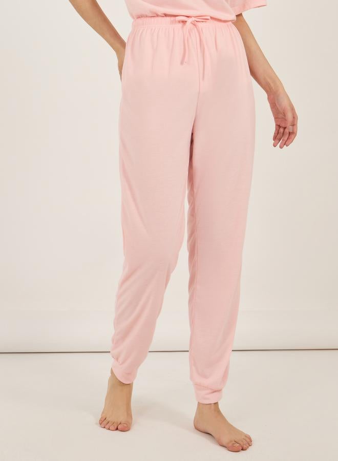 Styli Queen Of Hearts Dropped Shoulder V Neck T-Shirt & Cuffed Pyjama Set  - Image 5