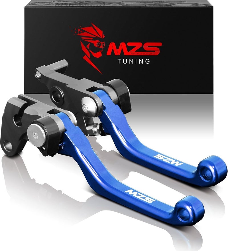 MZS CNC Blue Pivot Levers for YZ125 YZ250 YZ250F YZ426F YZ450F (2001-2007) - Image 1