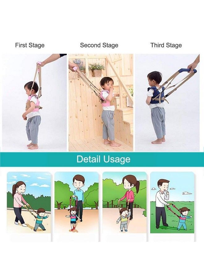 Syga Handheld Baby Walker With Harness Adjustable Walking Assistant Helper For Infant Child (Age 6 Months To 24 Months)Stand Up And Learn Walking Pink - Image 4
