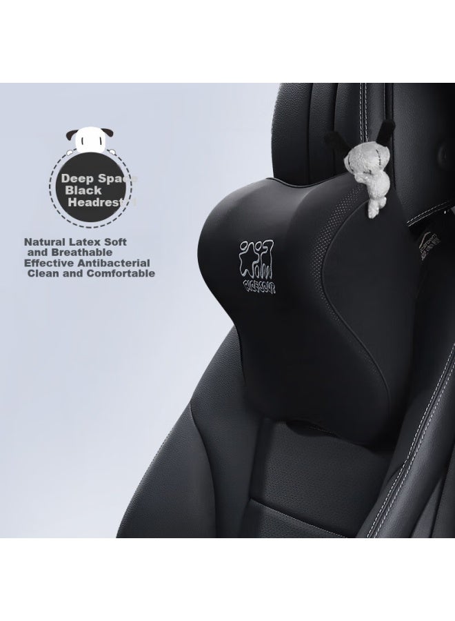 Icaroom Latex Car Headrest, In-car Headrest, Car Neck Pillow, Automotive Head And Neck Support Pillow, Cervical Pillow