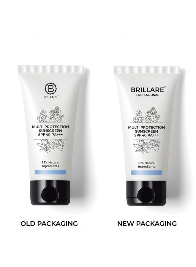 Brillare Multi-Protect Sunscreen SPF 40, PA+++, 100% Natural Sunscreen With Soy, Shea & Rapeseed, (50 GM) - Image 5