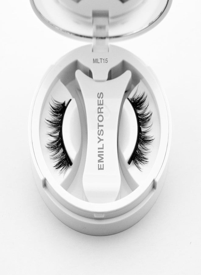 EMILYSTORES Magnetic Eyelashes Set with Applicator, Reusable False Lashes, No-Glue Design, Black (MLT15) - Image 3