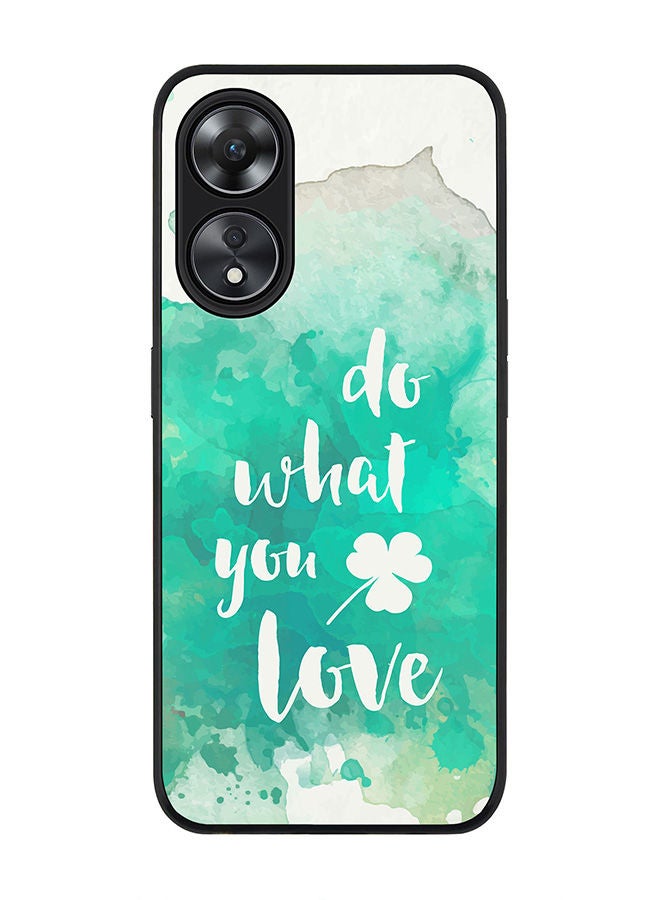 Stylizedd Rugged Black edge case for Oppo A78 5G / Oppo A58 5G Slim fit Soft Case Flexible Rubber Edges Anti Drop TPU Gel Thin Cover -  Do what you love - Image 1