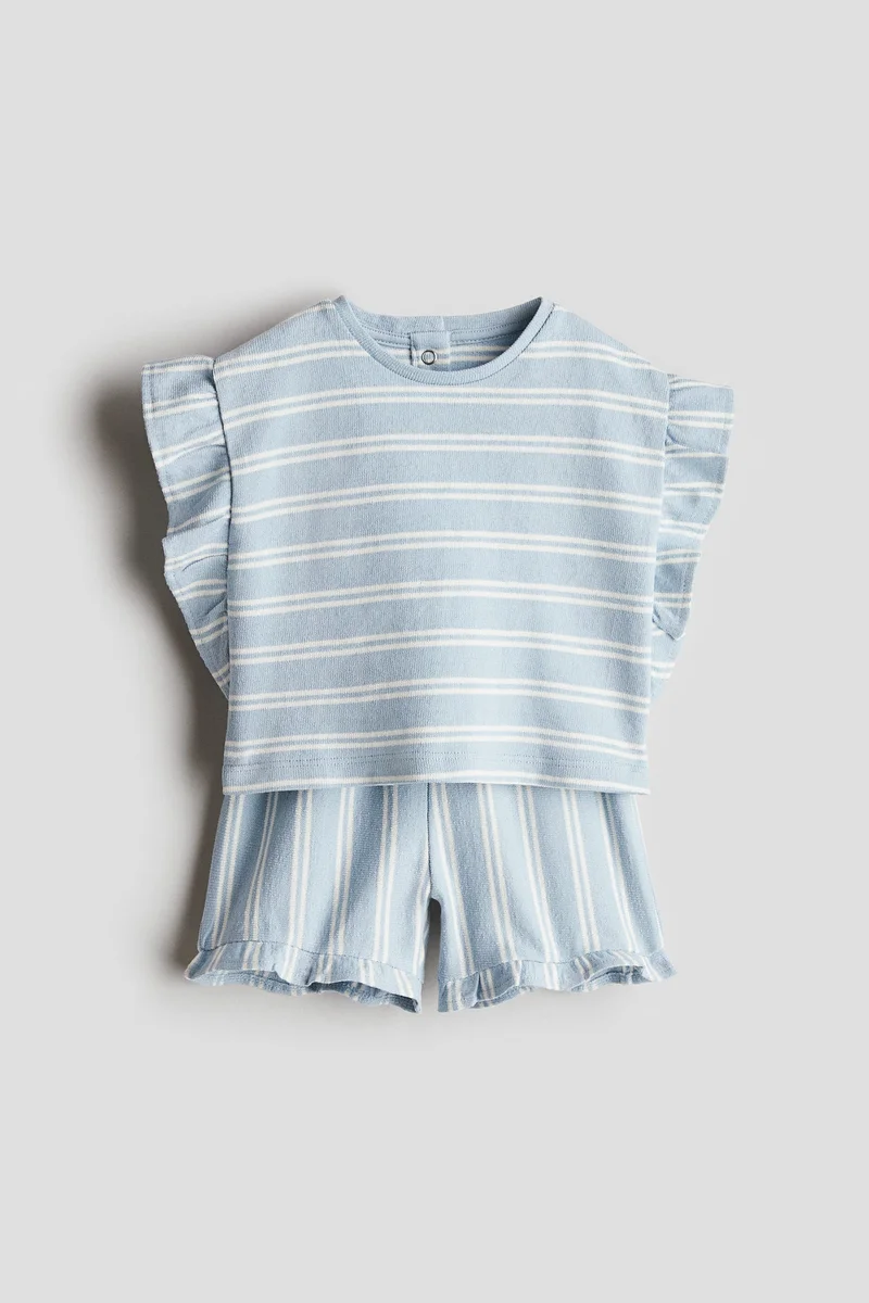 H&M 2-piece printed terry set