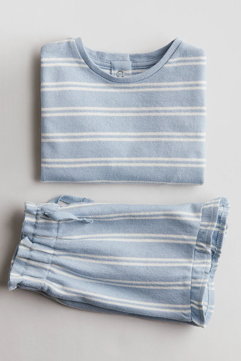 H&M 2-piece printed terry set