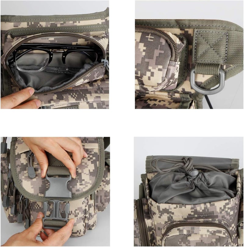 Jueachy Drop Leg Bag for Men Tactical Metal Detecting Thigh Pack with Water Bottle Pouch - Image 5