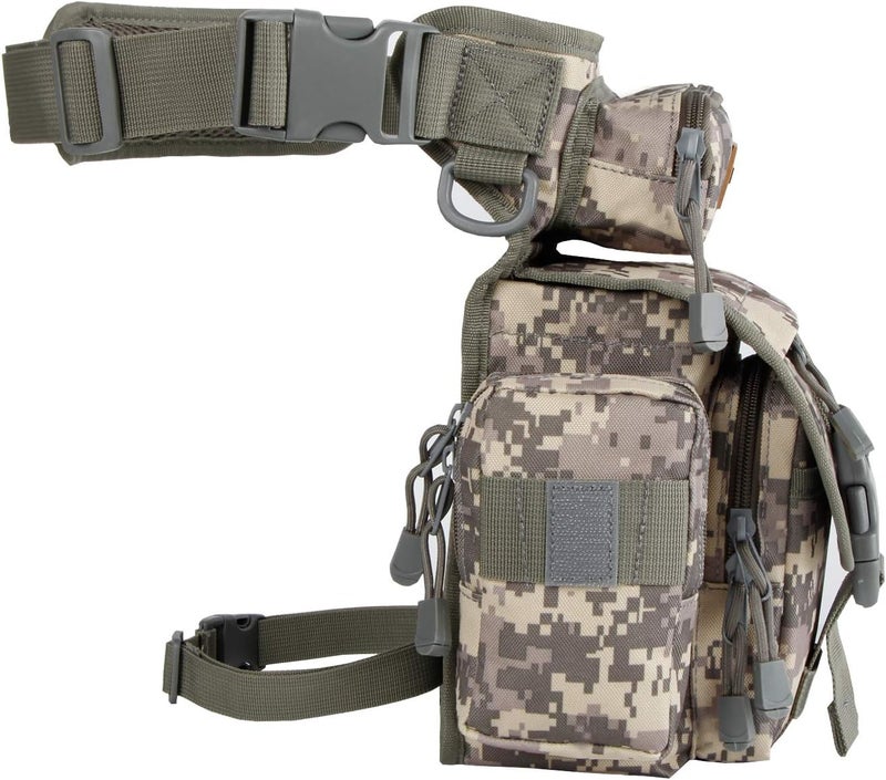 Jueachy Drop Leg Bag for Men Tactical Metal Detecting Thigh Pack with Water Bottle Pouch - Image 3