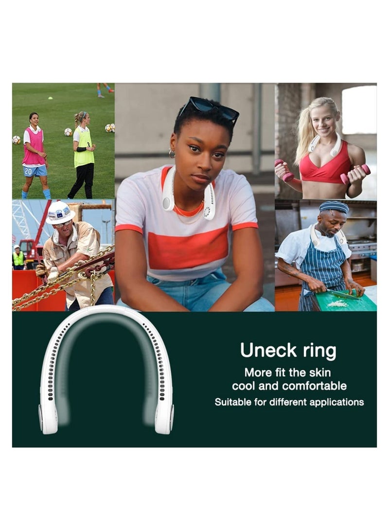 ELTRAZONE Portable Neck Fan Hands Free Bladeless Wearable Personal Fan, Leafless, Rechargeable, Headphone Design with 3 Speeds - Image 1