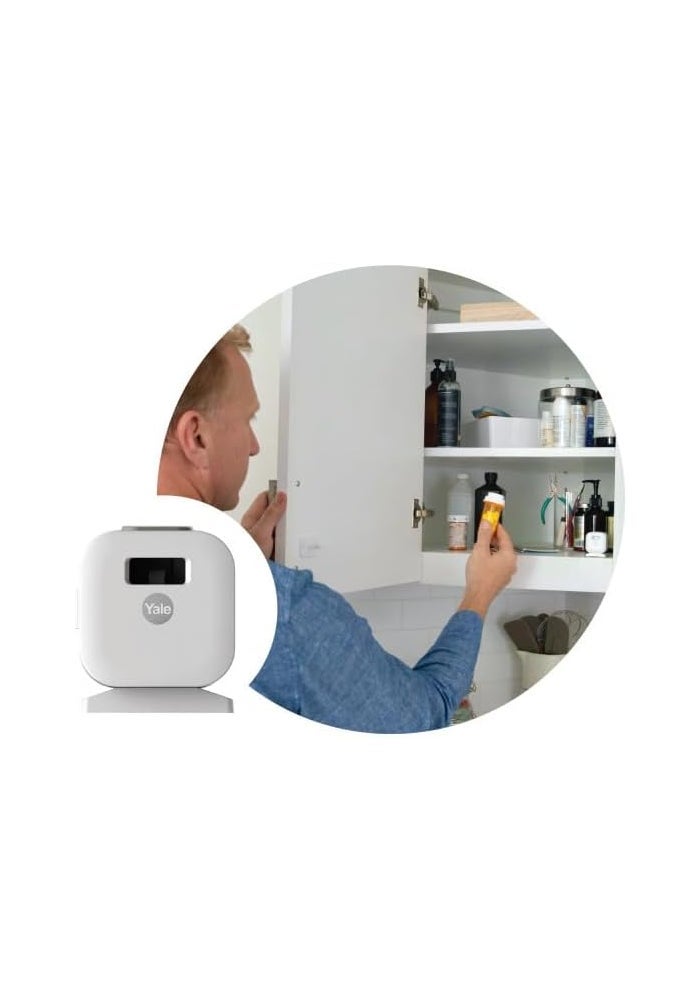 Yale Smart Cabinet Lock - Secure Medicine, Liquor, Cleaning Supply and Other cabinets. Child Proof. Magnet and Key Free Access with Your Phone or Apple Watch - Image 2