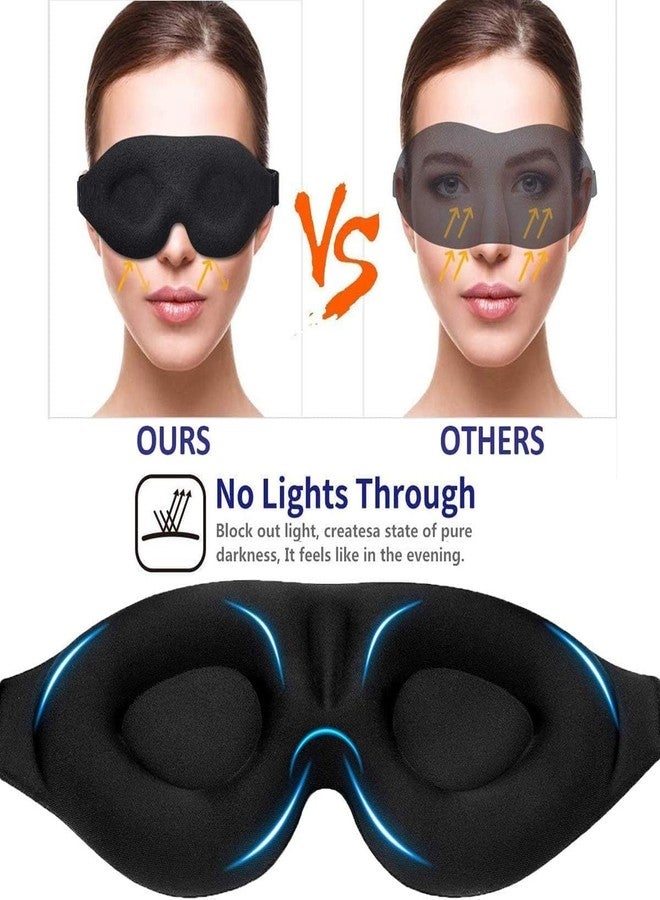 STEFLON 3D Memory Foam Sleep Mask with Adjustable Strap, Soft Blindfold for Men and Women, Black, for Comfortable Travelling-1 PCS - Image 5