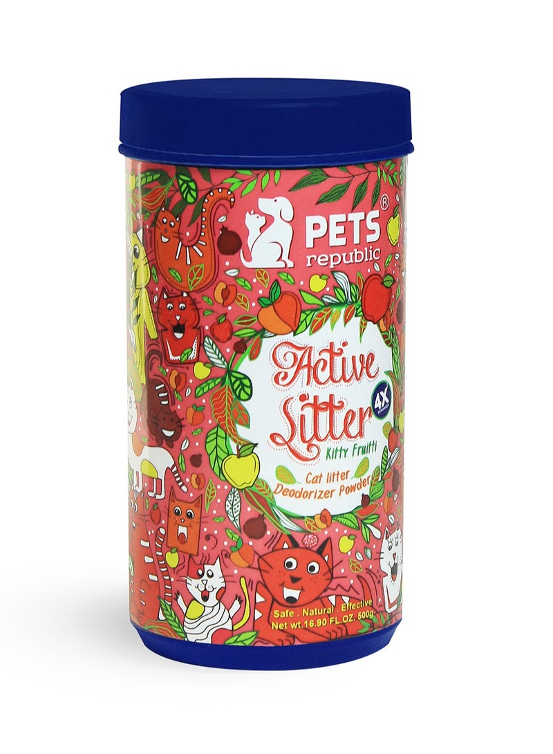 بيتس ريبابلك مسحوق مزيل رائحة فضلات القطط من بيتس ريبابليك بنكهة الفواكه ٥٠٠ غرام