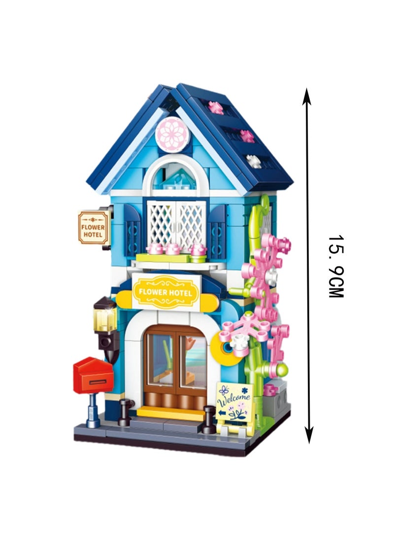 Time Hotel 280pcs, Street View House Set Building Block Toys, Educational Assembly Model Gift For Children  - Image 2