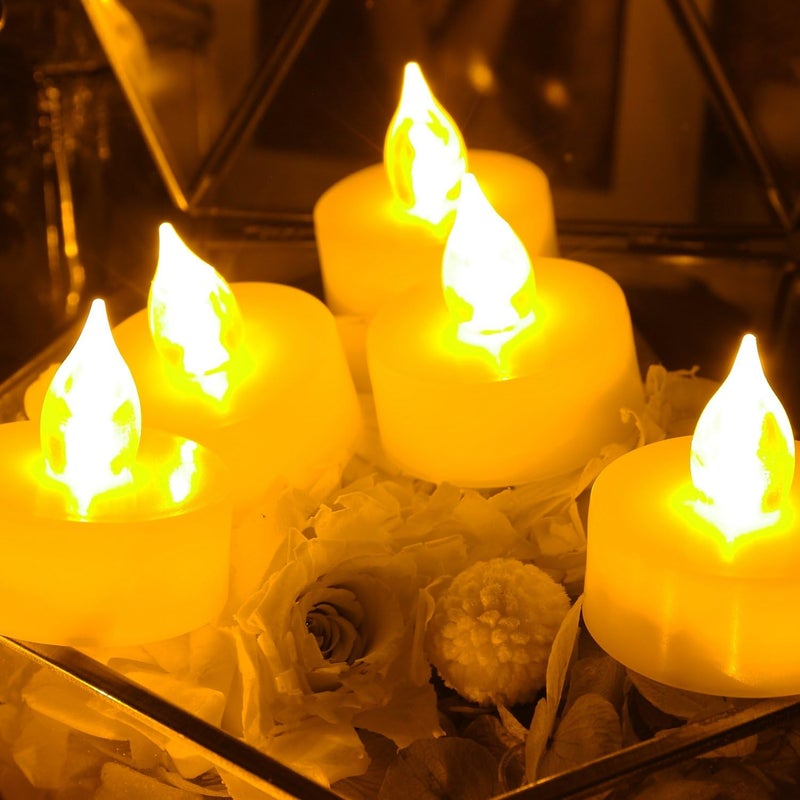 كاندل تشويس 6 شموع LED خالية من اللهب بمفتاح عن بعد ومؤقت، تعمل بالبطارية، مناسبة للاستخدام في حفلات هالوين، وديكورات حفلات الزفاف، وديكورات الأعياد، تشمل البطاريات. - Image 2