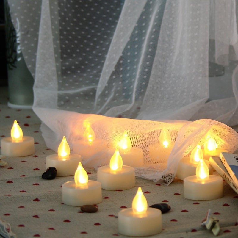 كاندل تشويس 6 شموع LED خالية من اللهب بمفتاح عن بعد ومؤقت، تعمل بالبطارية، مناسبة للاستخدام في حفلات هالوين، وديكورات حفلات الزفاف، وديكورات الأعياد، تشمل البطاريات. - Image 1