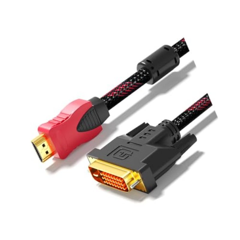 كابل HDMI إلى DVI بطول 1.4 متر، سلك تحويل عالي الوضوح ثنائي الاتجاه 4K عالمي للتلفزيون، وجهاز العرض، مطلي بالذهب - Image 1