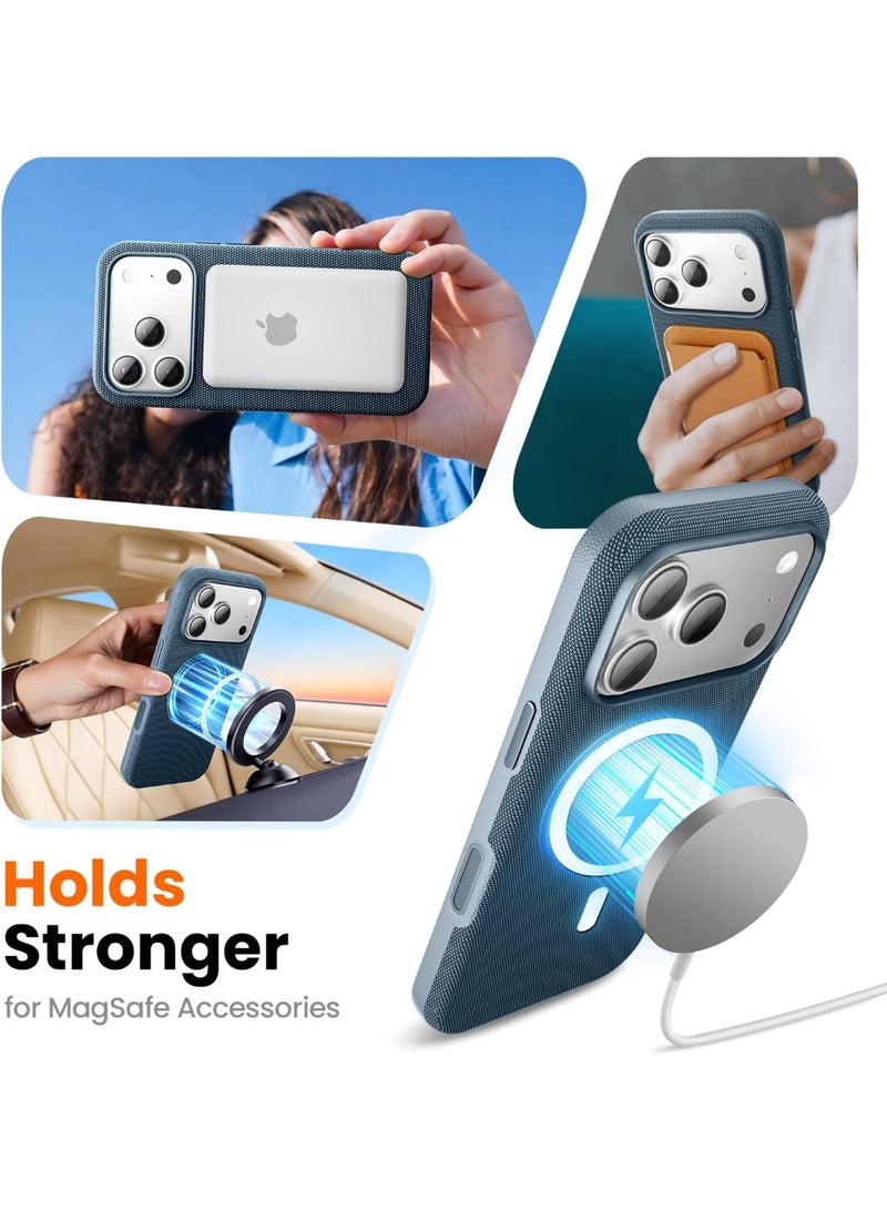 لـ iPhone 17 Pro max حافظة TechWoven مع MagSafe - الأزرق - Image 3