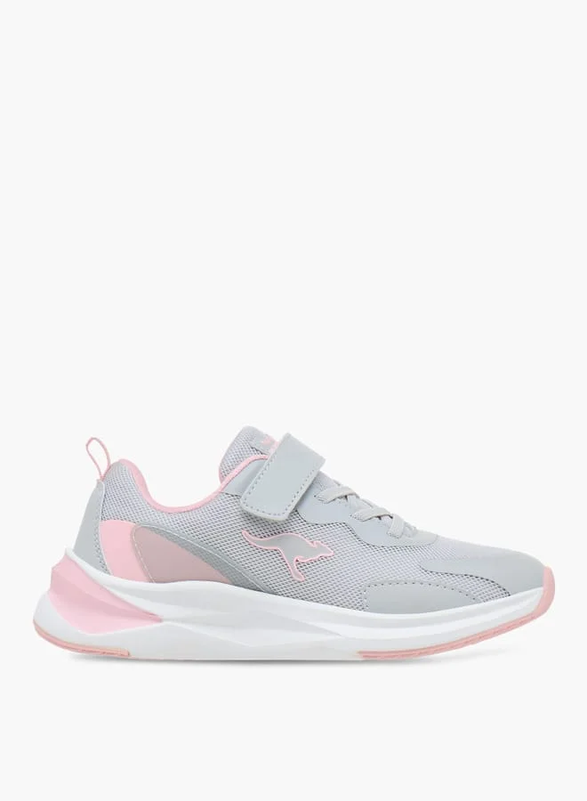 كانغاروس Girls Textured Walking Shoes with Hook and Loop Closure