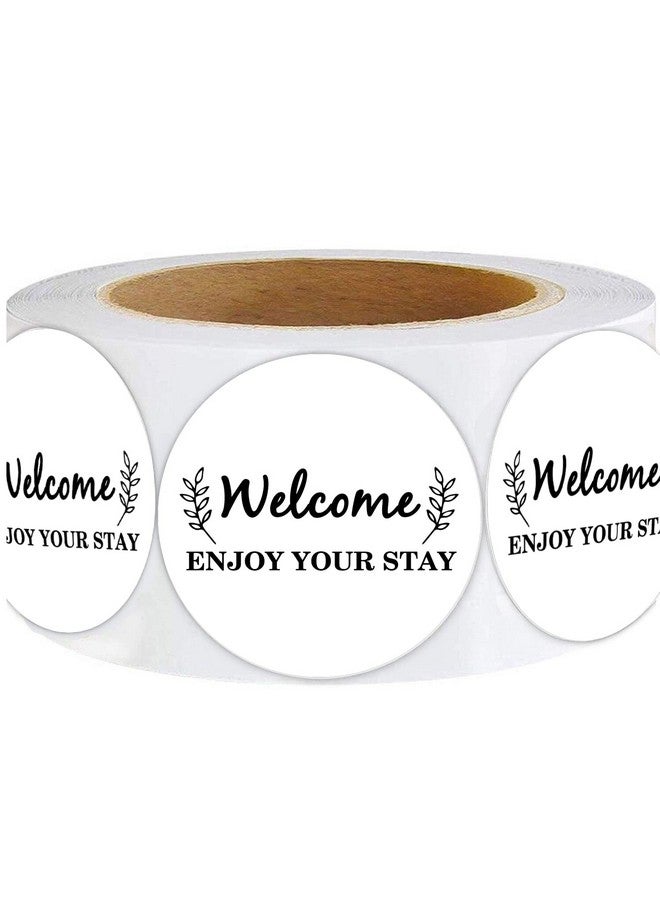 Besttile Welcome Hotel Guest Stickers2 Inch Hotel Key Card Envelope Seals500 Pcs Per Roll - Image 1