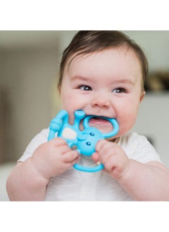 Nuby Nuby Yogis All Silicone Soothing Teether, Elephant  - Image 2
