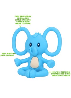 Nuby Nuby Yogis All Silicone Soothing Teether, Elephant  - Image 5