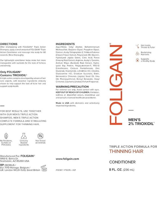 Foligain Stimulating Conditioner For Thinning Hair - Men 236ml - Image 5