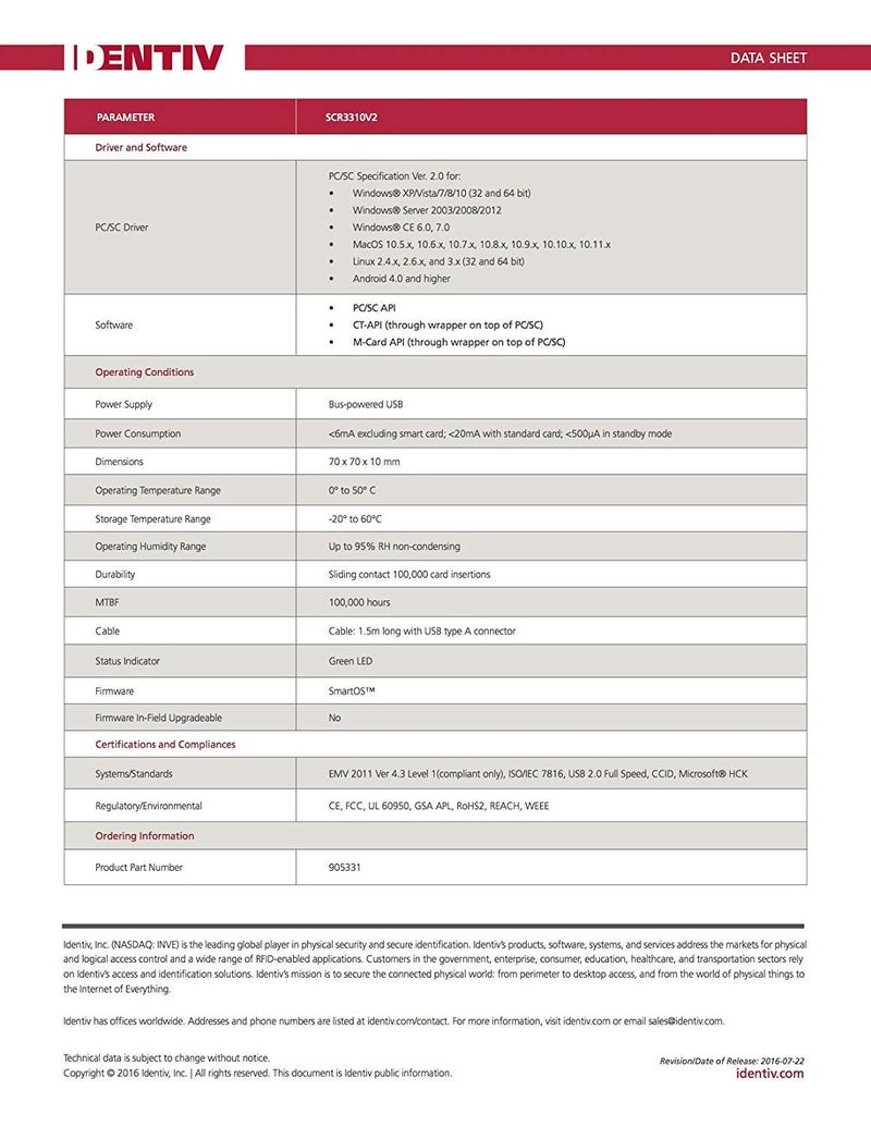 Identiv SCR3310v2.0 USB Smart Card Reader - Image 5