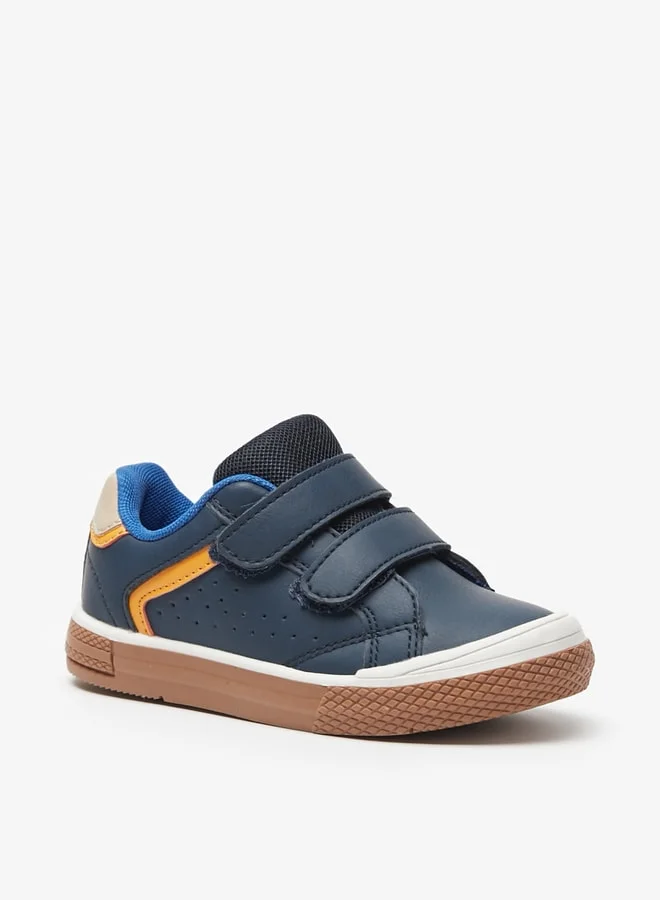 LBL by Shoexpress Boys Textured Sneakers with Hook and Loop Closure