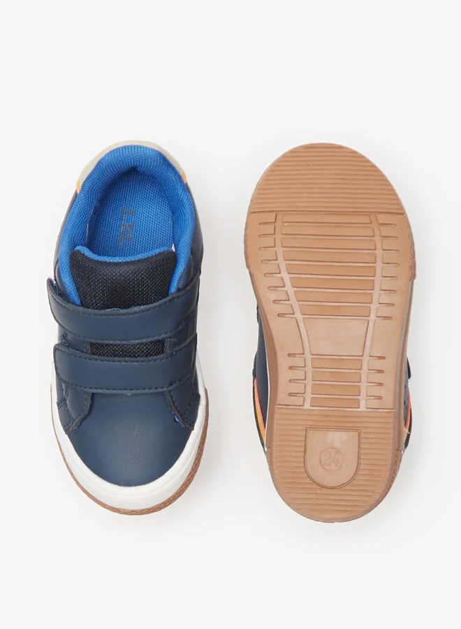 LBL by Shoexpress Boys Textured Sneakers with Hook and Loop Closure