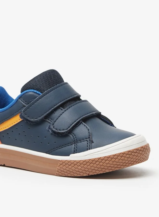 LBL by Shoexpress Boys Textured Sneakers with Hook and Loop Closure