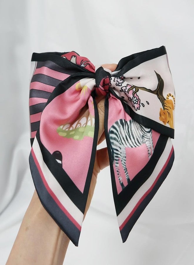 GETACOTA 4pcs Satin Hair Bows for Women Girls Hair Ribbon Bow Big Bowknot Battette Clips Thick Hair Strong Holding Hair Accessories Hairpin - Image 2