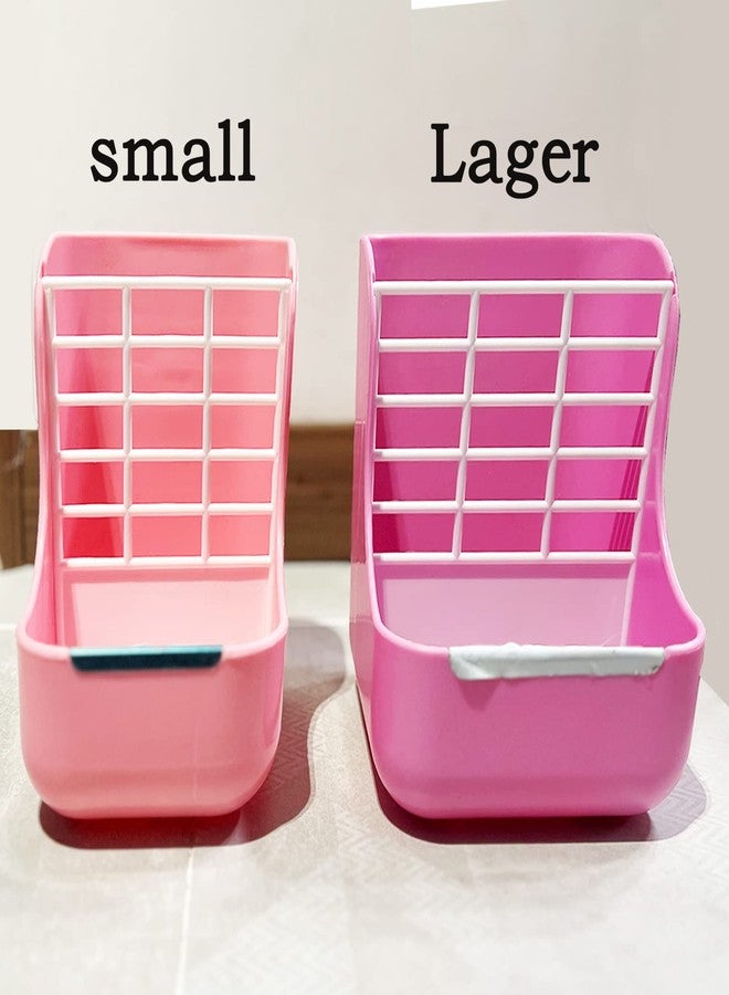 HERCOCCI Rabbit Hay Food Bin Feeder and Bunny Water Bottle Set, Hay Food Feeder Bowls Manger Rack with 500ml Hanging Water Dispenser Prevent Knock Over for Rabbit Guinea Pig Chinchilla (Large, Pink) - Image 4