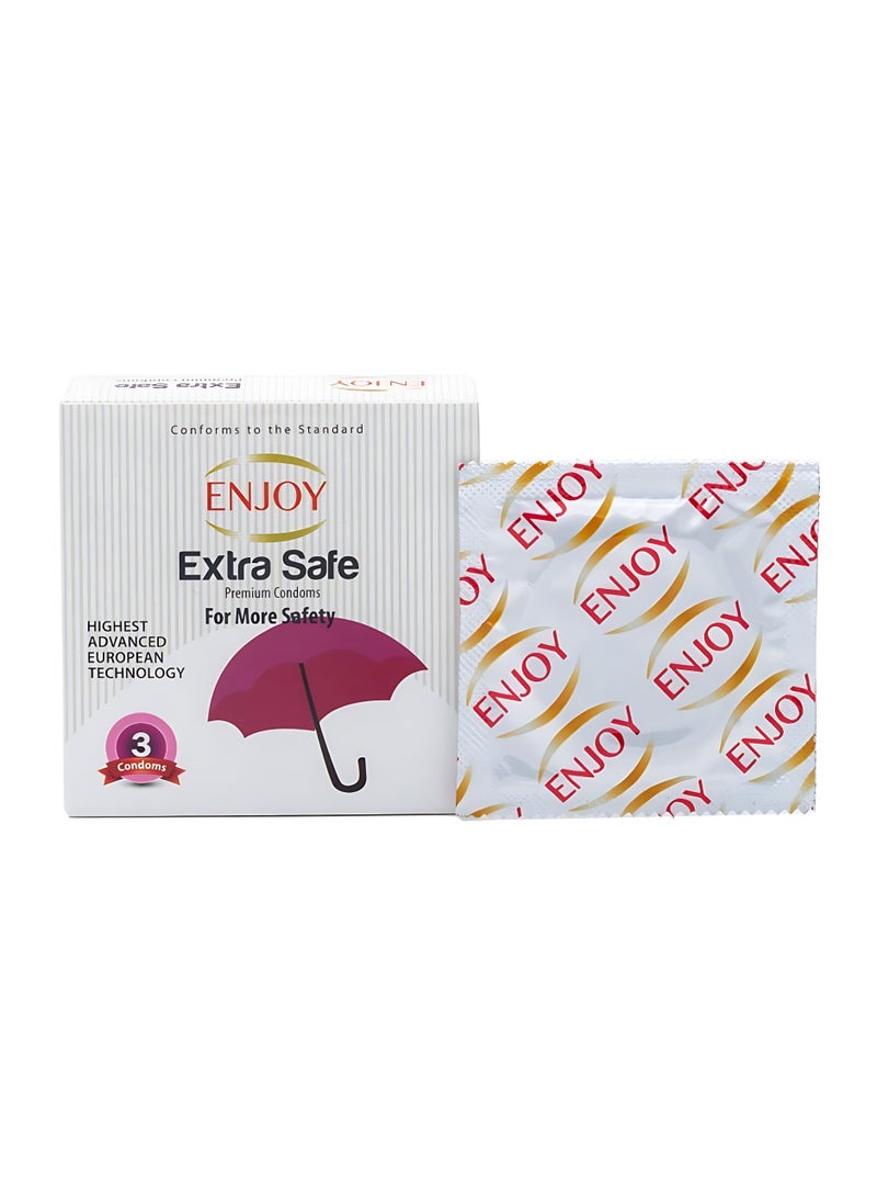 ENJOY Premium Condoms – 3 Pieces | Thin, Strong, Smooth & Lubricated for Safety – Comfortable & Reliable Intimate Protection - Image 2