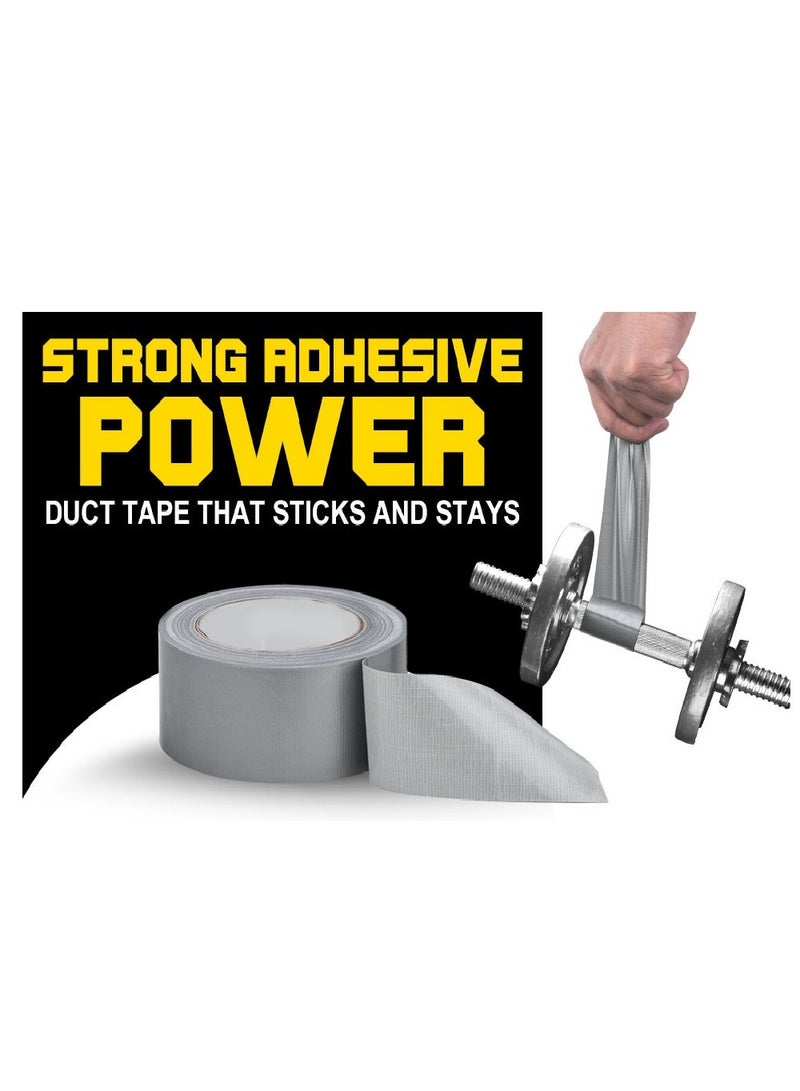 HI STICK Duct Tape Hi Stick Silver Matt 2 Inch X 15 Yards (Pack Of 4) - Image 3